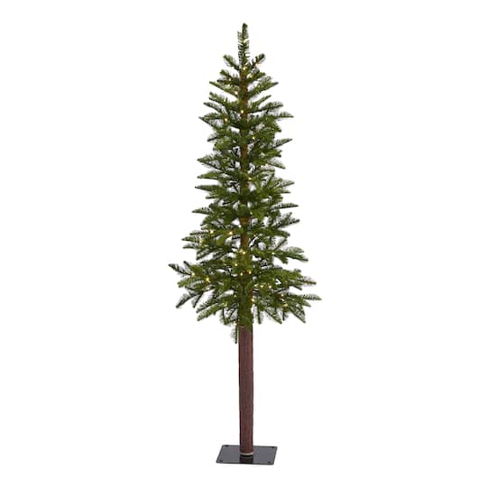 5ft. Pre-Lit Alaskan Alpine Artificial Christmas Tree, Clear LED Lights